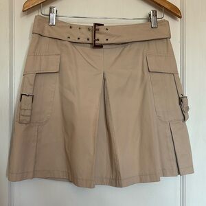 'S MaxMara cream coloured cargo skirt